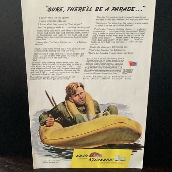 Vintage 1944 Nash Kelvinator There’ll be A Parade Ad Advertisement - Picture 2 of 4